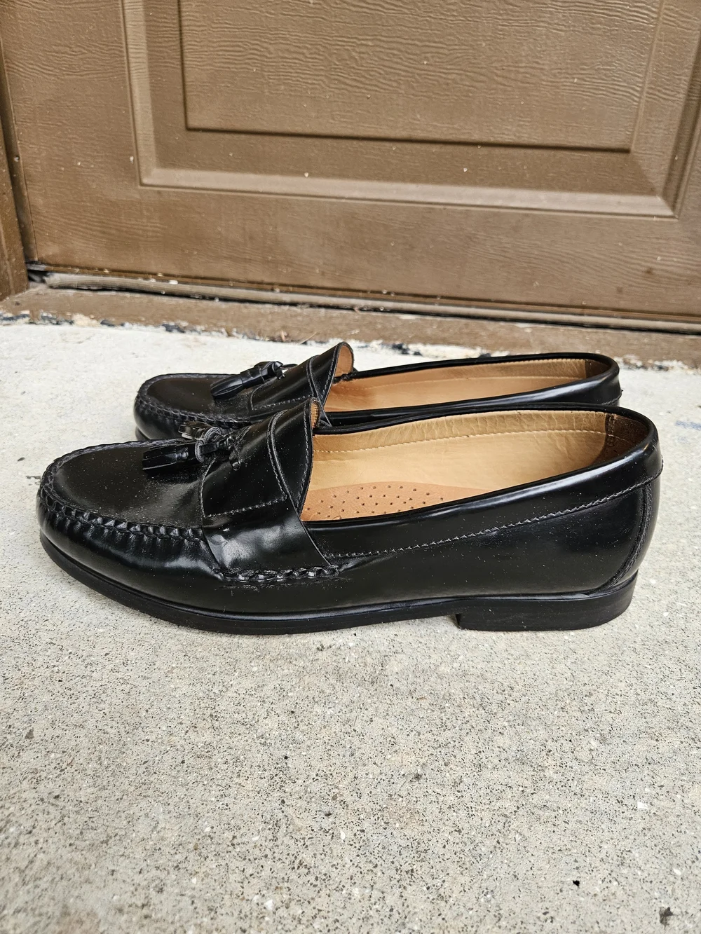 Johnston & Murphy NIB Hayes Tassel Loafers Black Leather Men's 10.5 M 15-1095